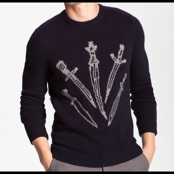 Rag Bone Dagger Sweater In Navy 
